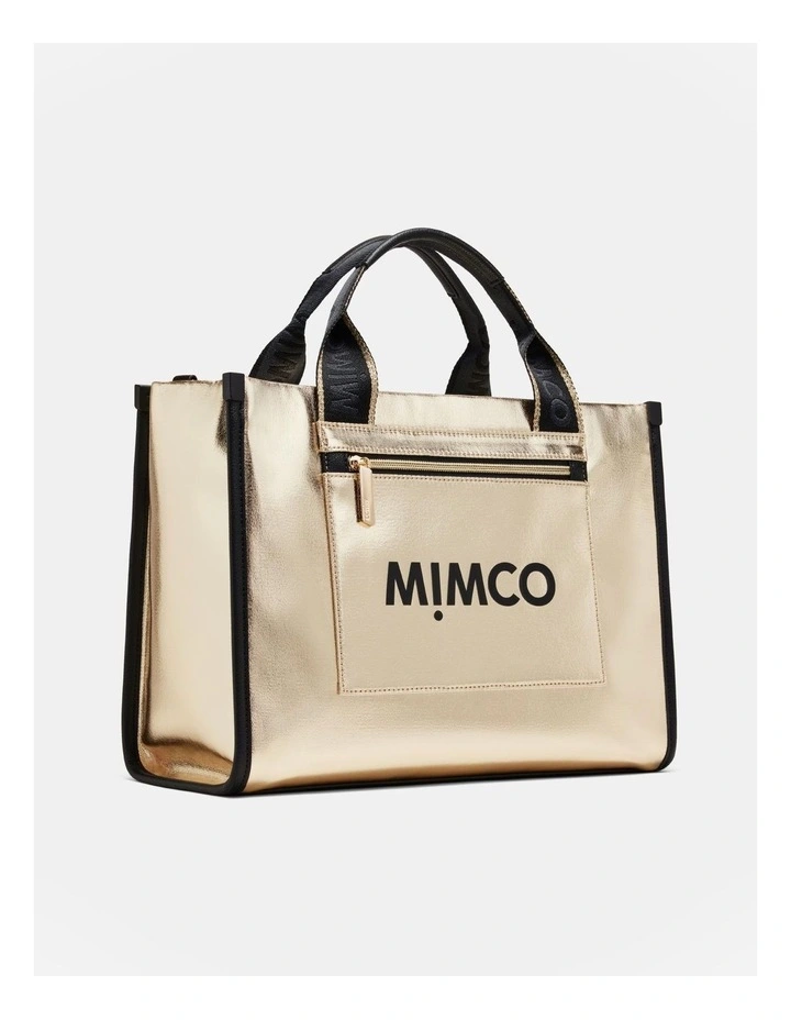 Patch Tote Bag in Light Gold image 3