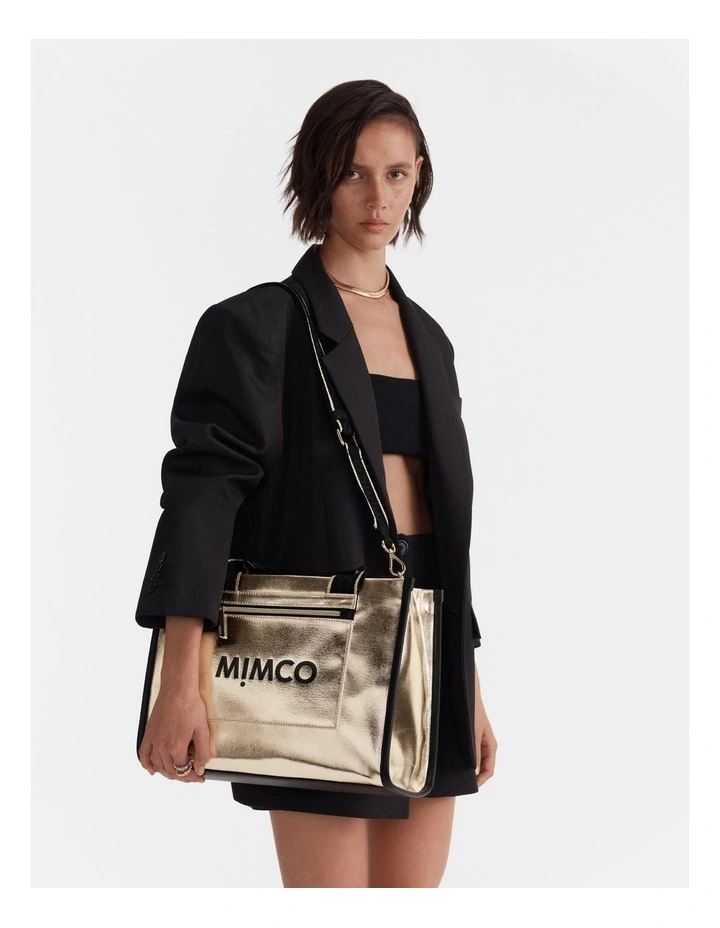 Patch Tote Bag in Light Gold image 4