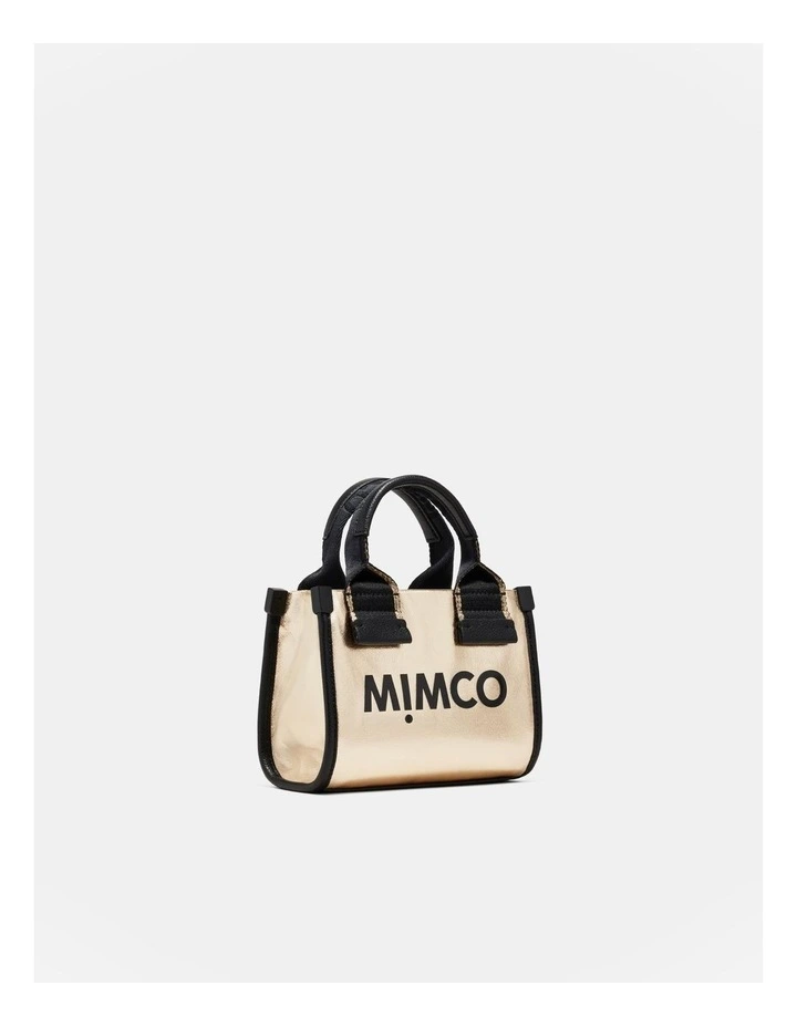 Patch Micro Tote Bag in Light Gold image 3