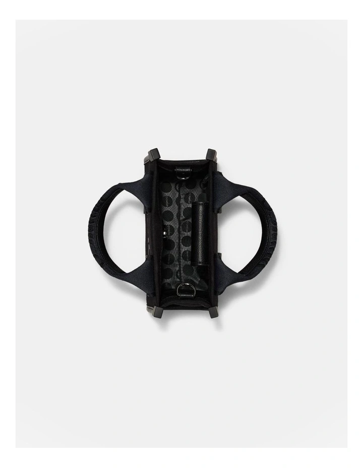 Patch Micro Tote Bag in Black Gunmetal image 7