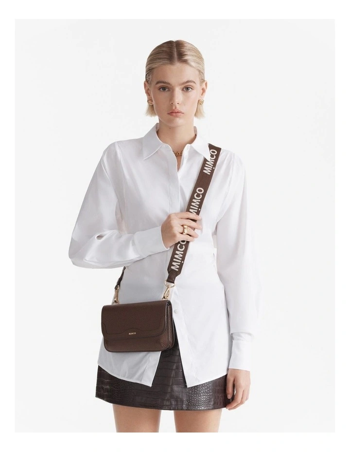 Jett Flapover Crossbody Bag in Choc Berry image 2