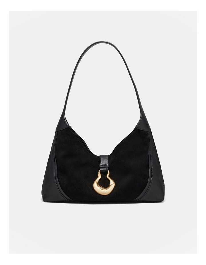 Shield Shoulder Bag in Black Light Gold Black