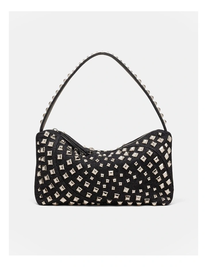 Solar Shoulder Bag in Black Denim image 1