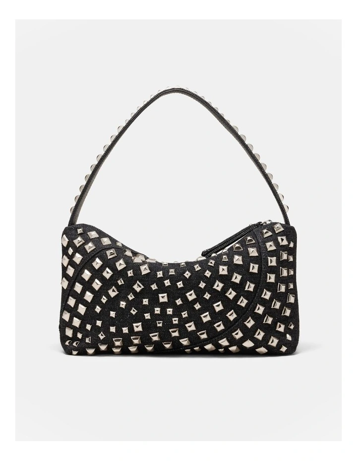 Solar Shoulder Bag in Black Denim image 5