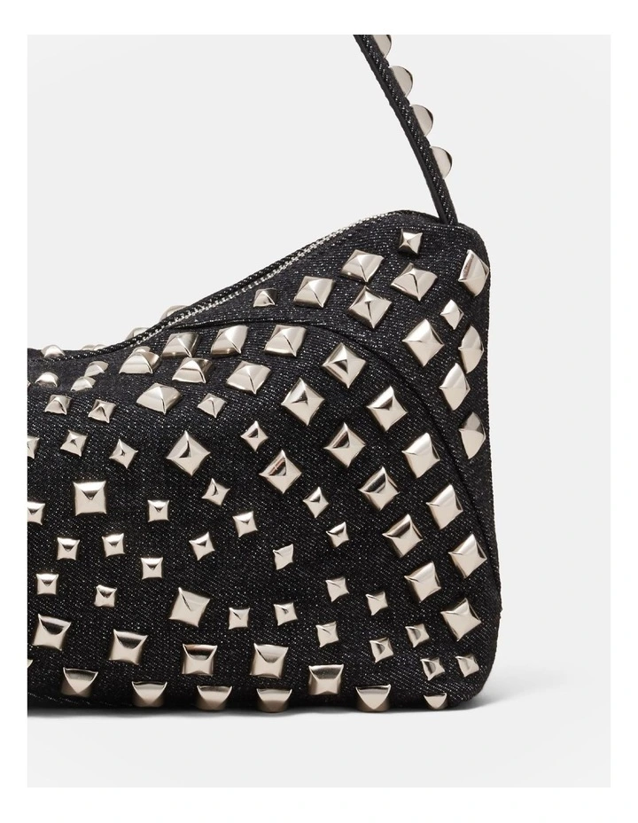Solar Shoulder Bag in Black Denim image 6
