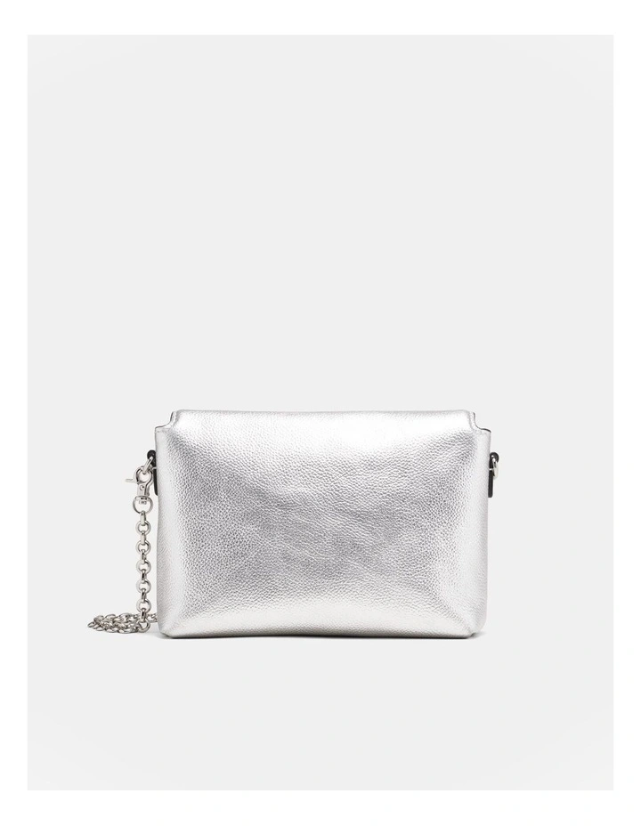 Drift Flapover Shoulder Bag in Silver image 5