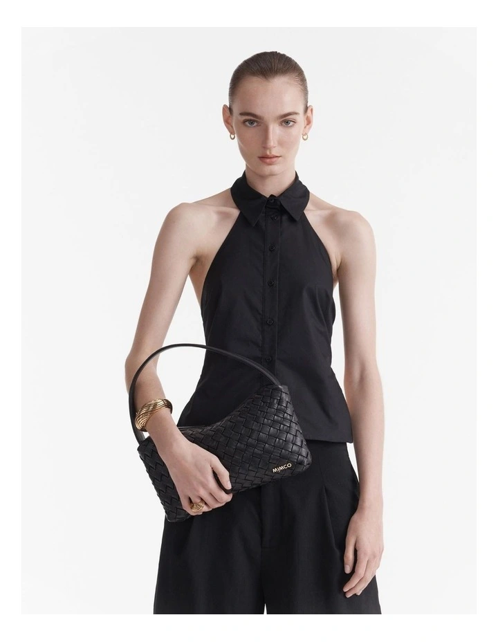 ★MCLANEE★ Solar shoulder bag sola Mimco Solar Shoulder Bag in Black Light Gold | MYER