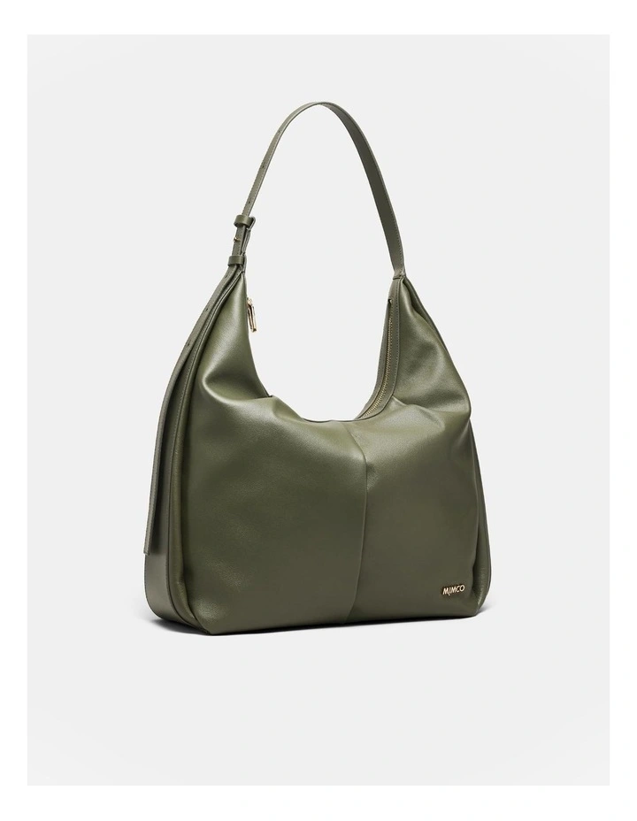 Donna Large Zip Hobo Bag in Sage image 3