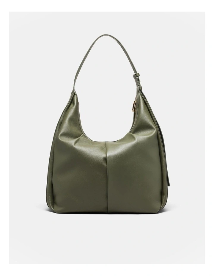 Donna Large Zip Hobo Bag in Sage image 5