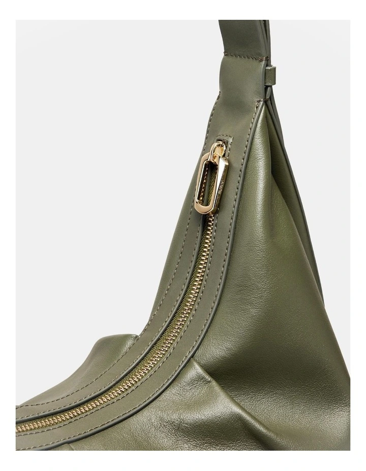 Donna Large Zip Hobo Bag in Sage image 6