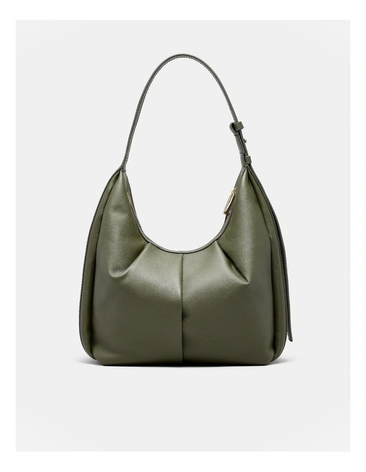 Donna Small Zip Hobo Bag in Sage image 5