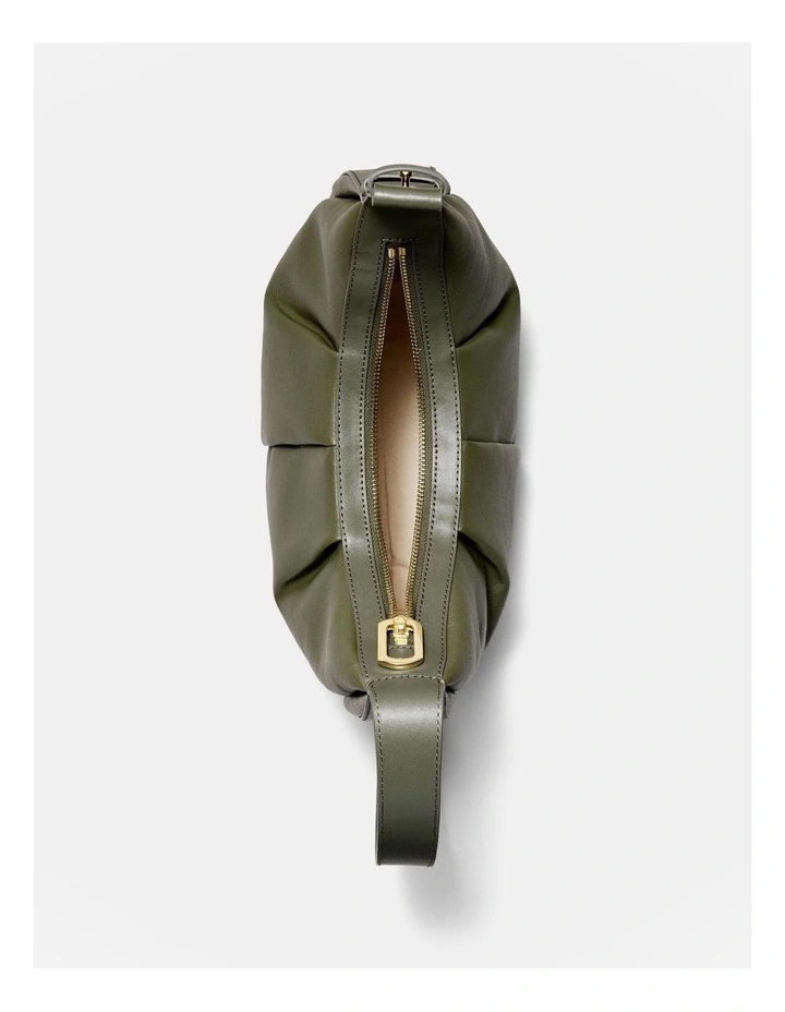 Donna Small Zip Hobo Bag in Sage image 7