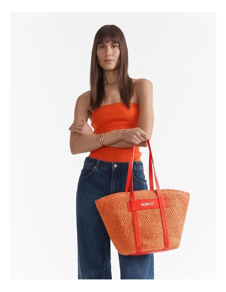 【MIMCO】Desert Basket Tote Bag/バスケットトート/ストロー Mimco Desert Basket Tote Bag in Mandarin | MYER