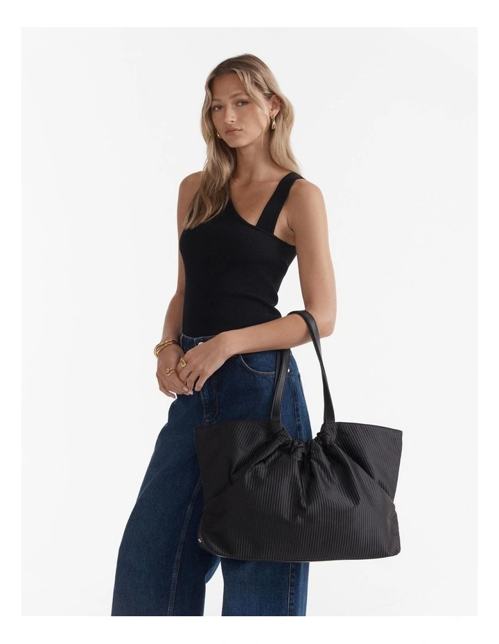 Haze Tote Bag in Black Light Gold image 2