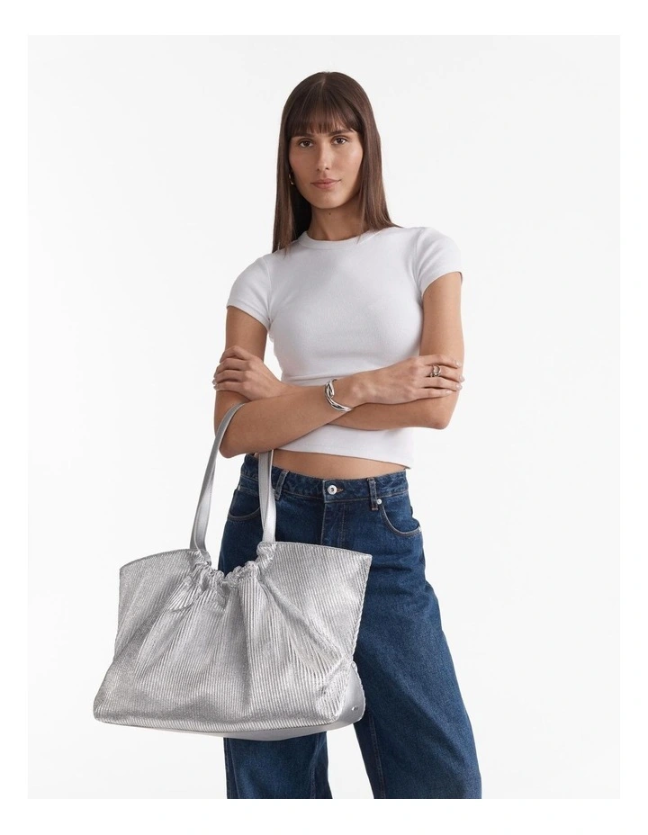 Haze Tote Bag in Silver image 2