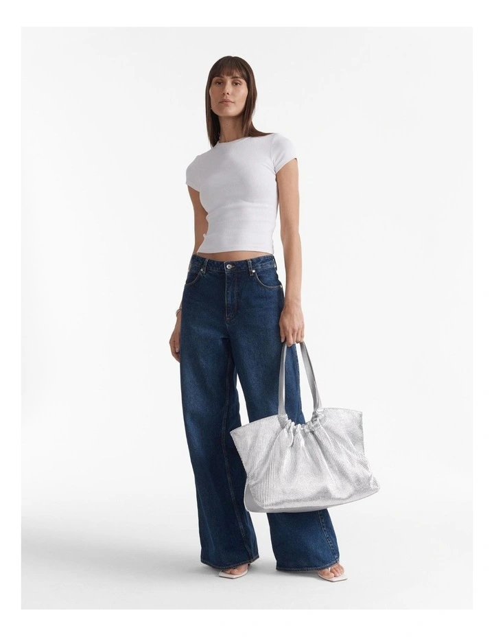 Haze Tote Bag in Silver image 4