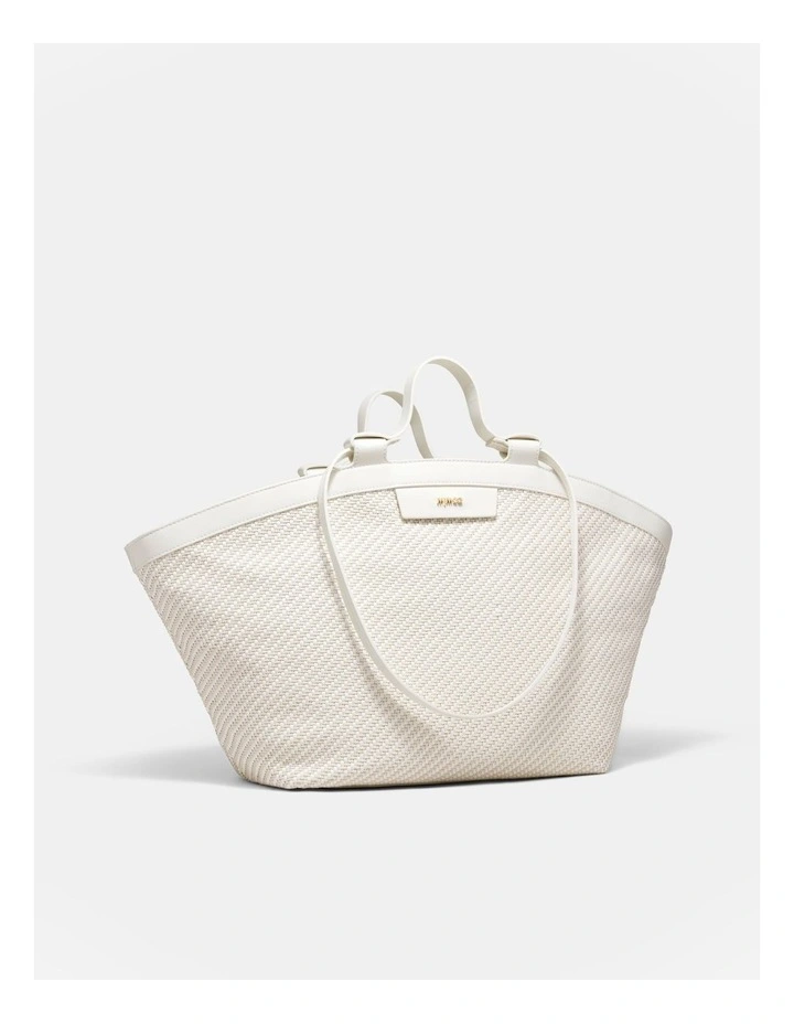 Sundowner Large Zip Tote Bag in White image 3