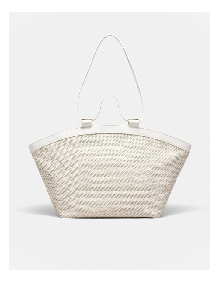 Sundowner Large Zip Tote Bag in White image 5