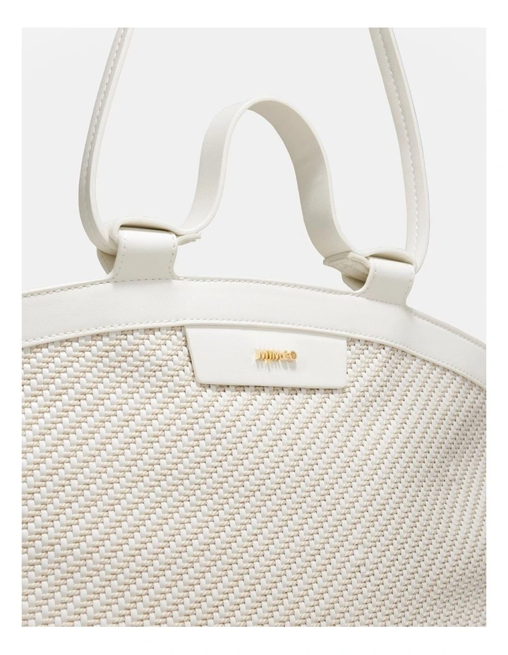 Sundowner Large Zip Tote Bag in White image 6