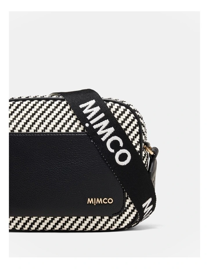 Mimco Northcote Camera Crossbody Bag in Black/White | MYER