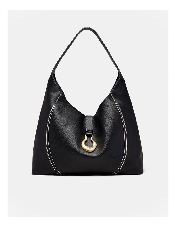 Shield Hobo Bag in Black image 1