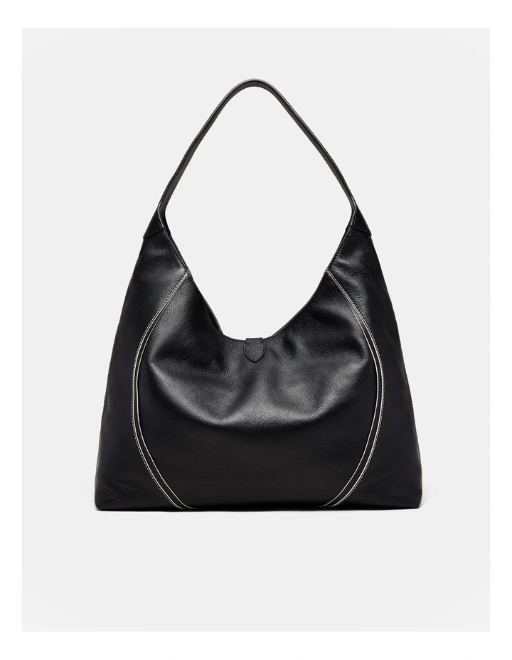 Shield Hobo Bag in Black image 5
