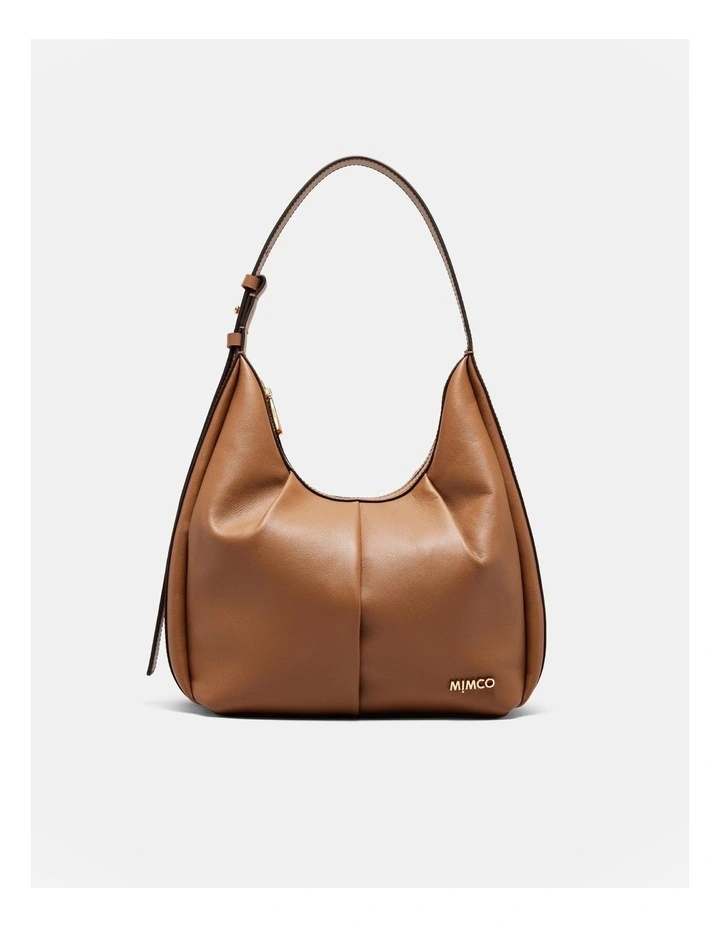 Donna Small Zip Hobo Bag in Tobacco image 1