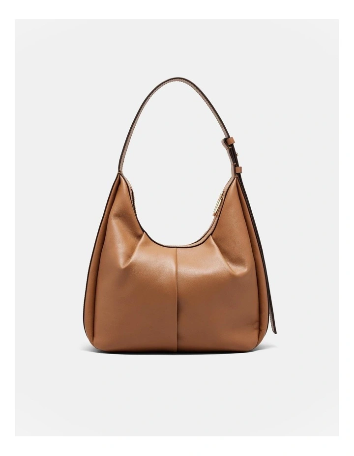 Donna Small Zip Hobo Bag in Tobacco image 5