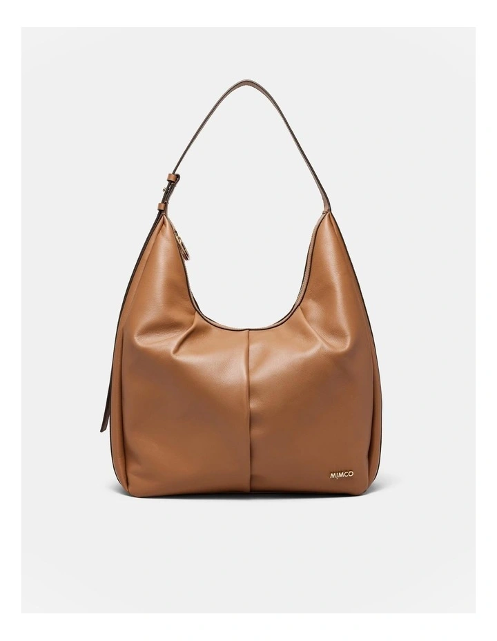 Donna Large Zip Hobo Bag in Tobacco image 1