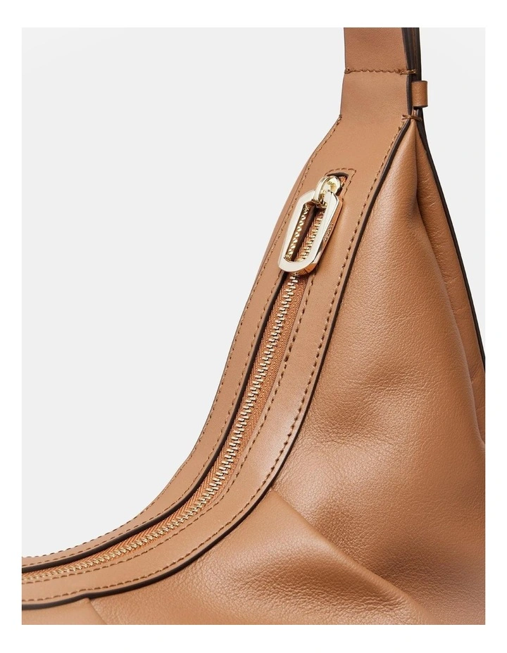 Donna Large Zip Hobo Bag in Tobacco image 6