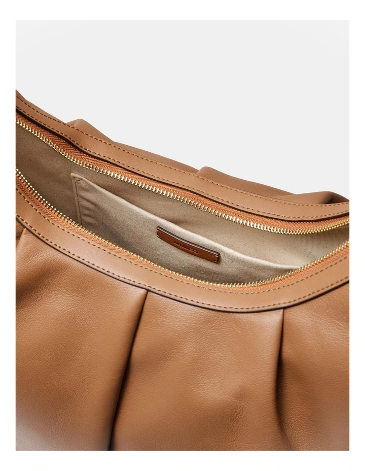 Donna Large Zip Hobo Bag in Tobacco image 7