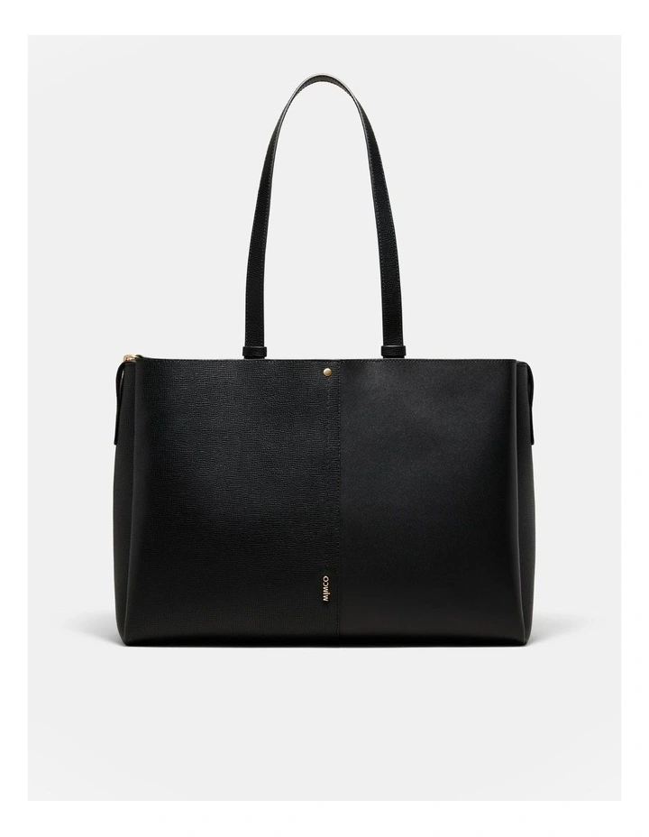 Metro Worker Tote Bag in Black Brushed Lg image 1
