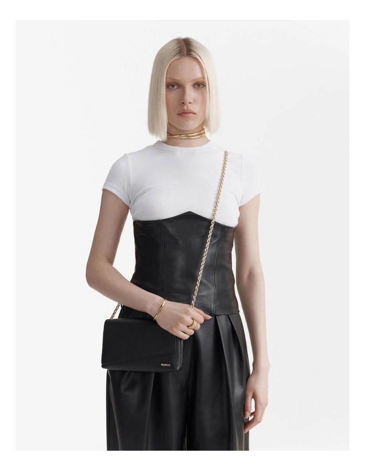 Drift Crossbody Bag in Black Light Gold image 2
