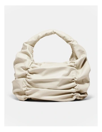 Solace Large Leather Crossbody Bag in Oyster