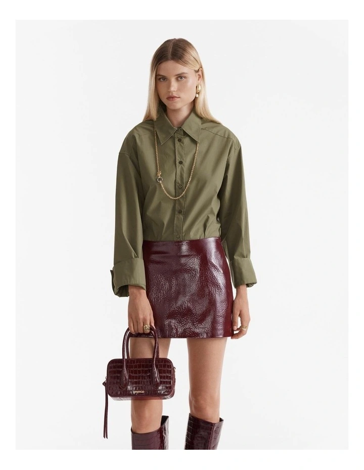 Jolene Mini Bowler Bag in Cherry image 2