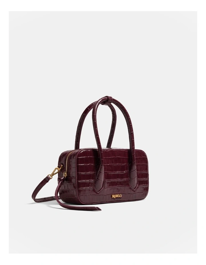 Jolene Mini Bowler Bag in Cherry image 3