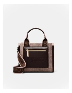 Patch Mini Tote Bag in Bitter Chocolate