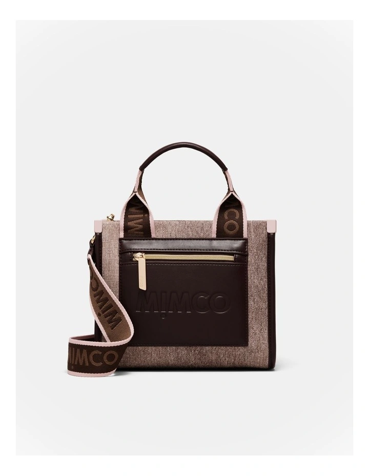 Patch Mini Tote Bag in Bitter Chocolate image 1
