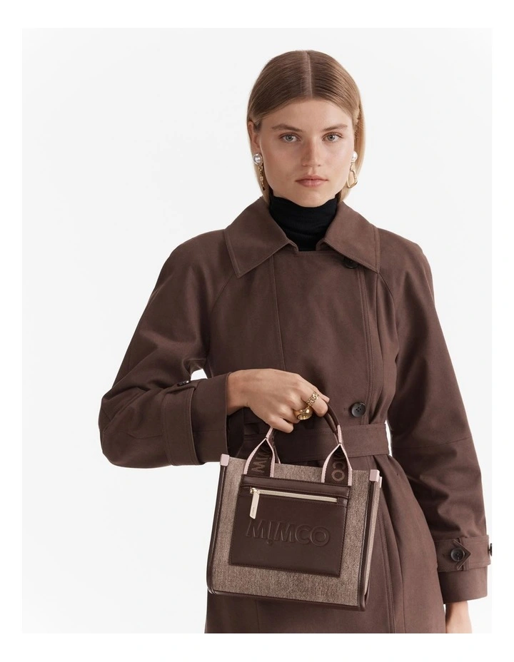 Patch Mini Tote Bag in Bitter Chocolate image 2