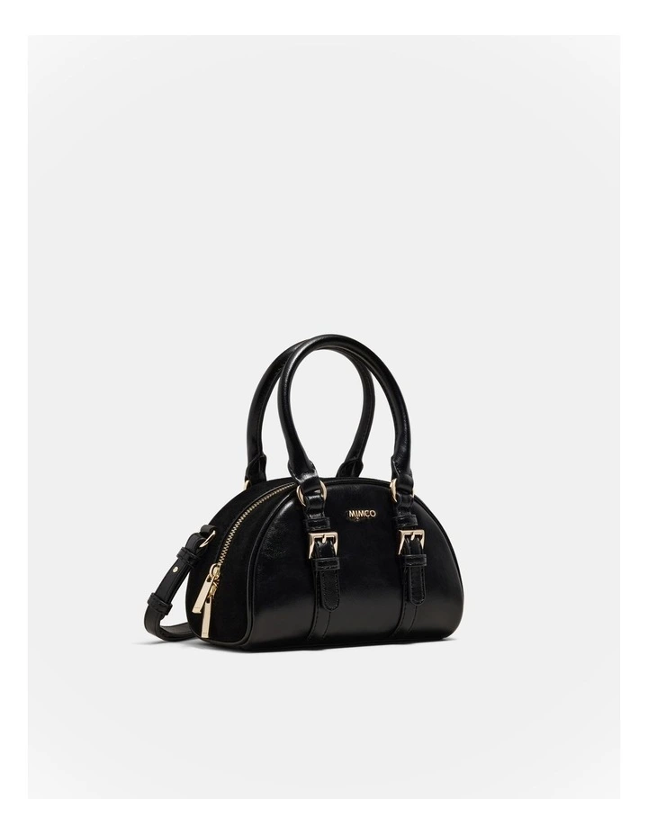 Robin Mini Bowler Crossbody Bag in Black image 3