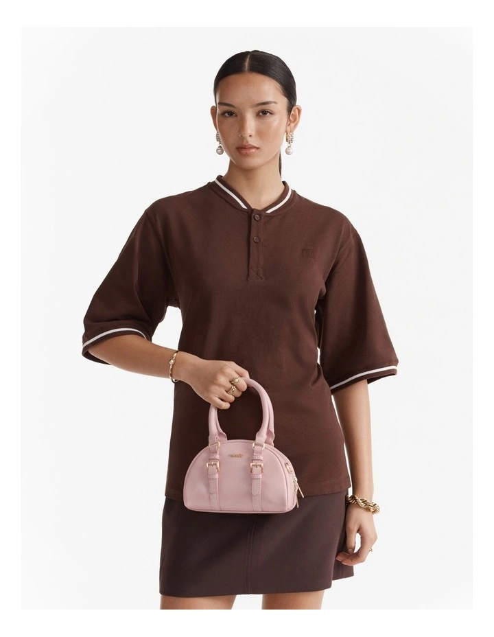 Robin Mini Bowler Crossbody Bag in Pink Dust image 2