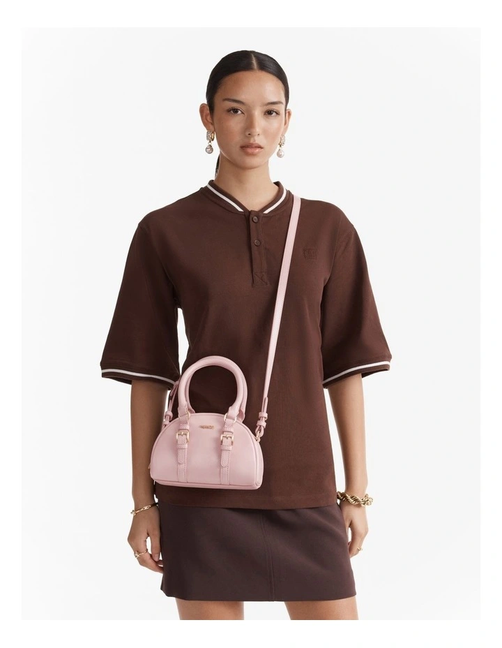 Robin Mini Bowler Crossbody Bag in Pink Dust image 4