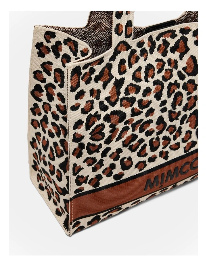 Blondie Boxy Tote Bag in Leopard image 6