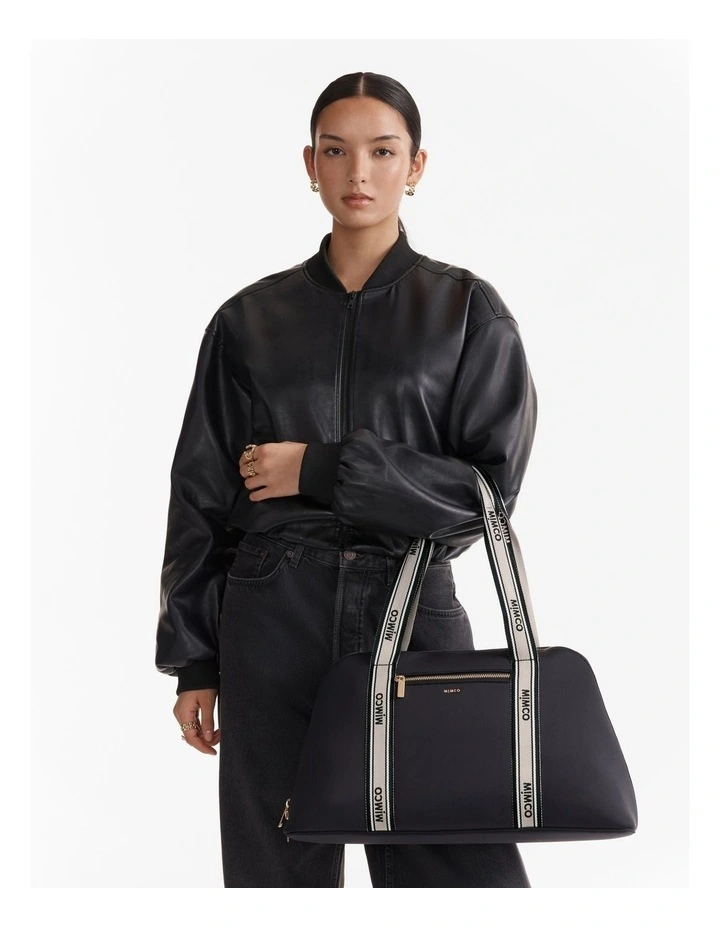 Squad Tote Bag in Black image 4