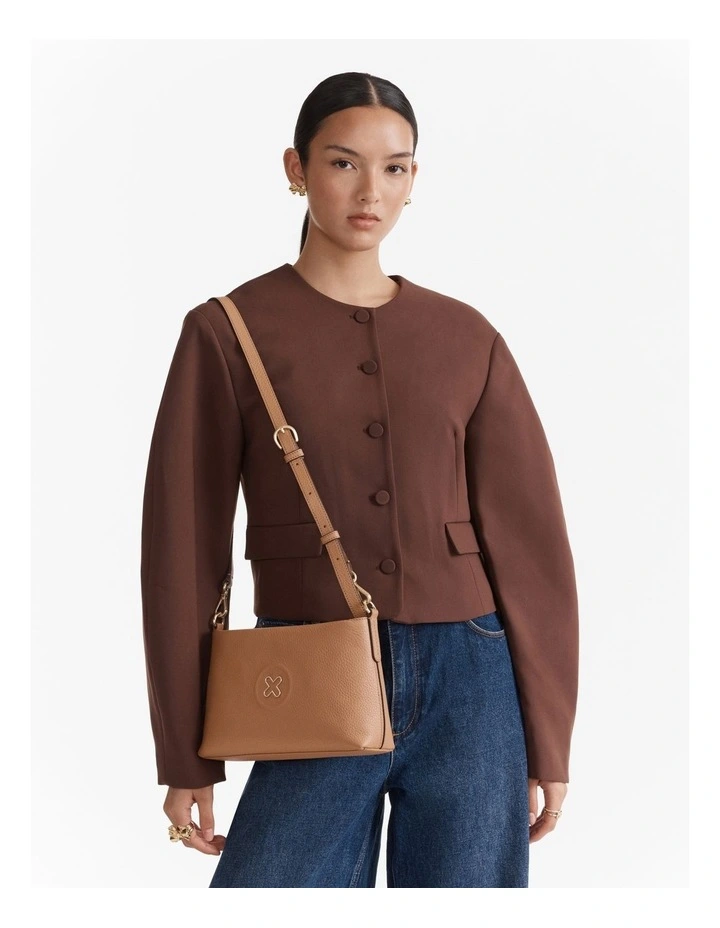 Bay Strap Crossbody Bag in Caramel image 2
