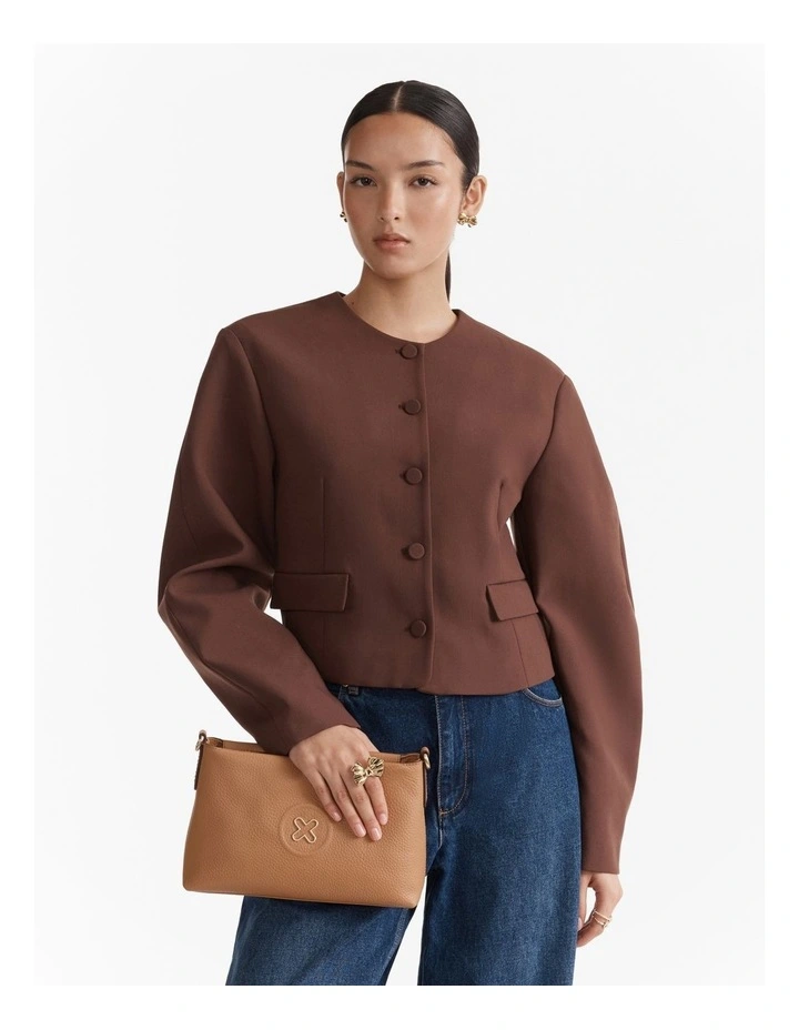 Bay Strap Crossbody Bag in Caramel image 4