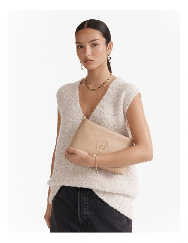 Bay Strap Crossbody Bag in Almond image 4