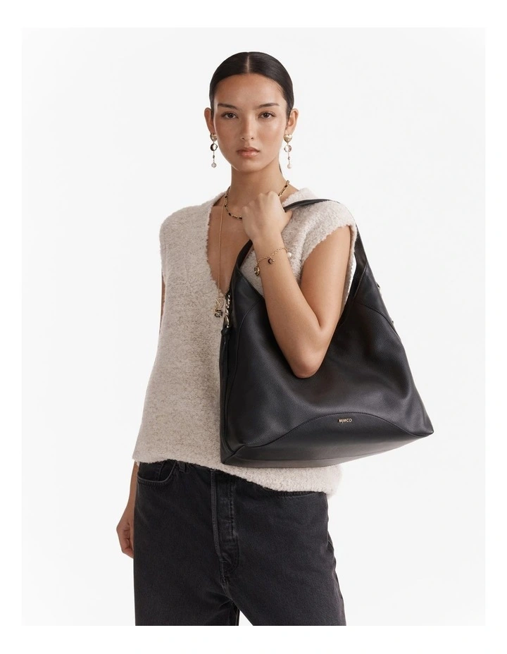 Heirloom Hobo Bag in Black Light Gold image 2