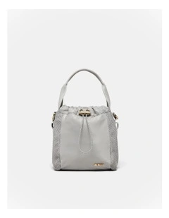Cady Mini Bucket Crossbody Bag in Grey Sky