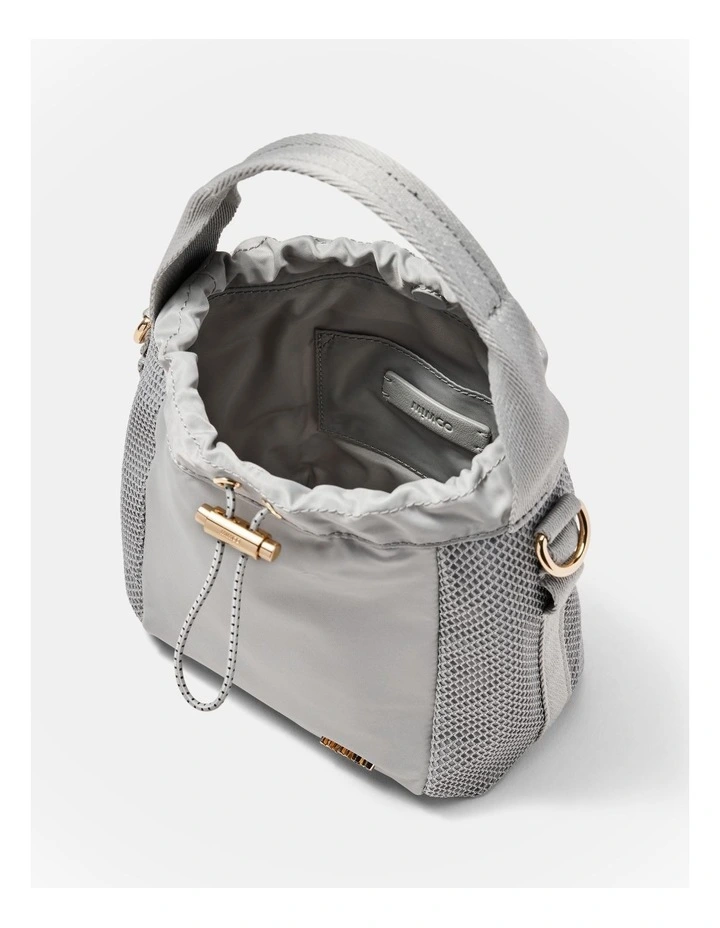 Cady Mini Bucket Crossbody Bag in Grey Sky image 7